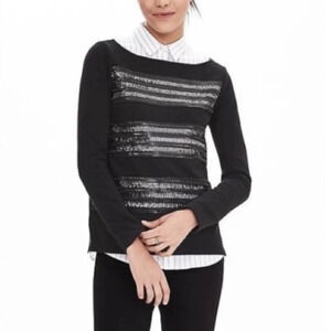 Banana Republic • Sequin Striped Sweatshirt
